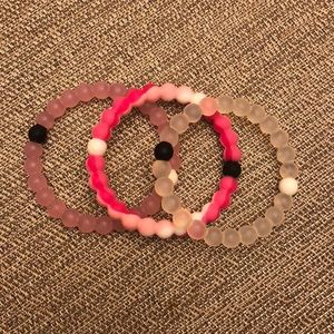 Lokai Set of 3 Breast Cancer Pink and Original
